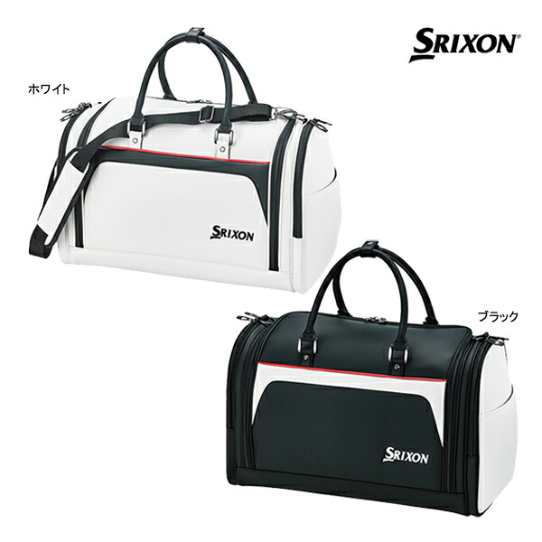 スリクソン ゴルフ スポーツバッグ GGB-S205 SRIXON GOLF DUNLOP ダンロップ ボストン ラウンド コース 行き帰り シューズ収納 バッグ ホワイト ブラック 26ET