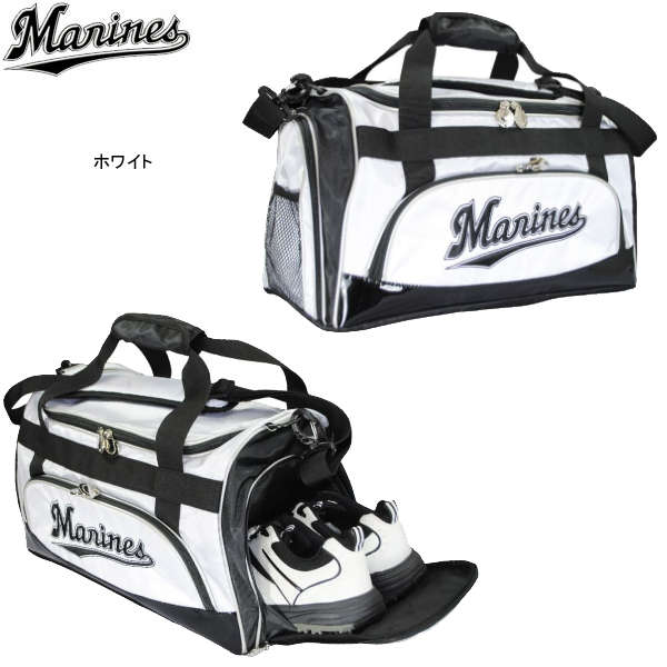 レザックス ゴルフ 千葉ロッテマリーンズ ボストンバッグ LMBB-2451 プロ 野球 球団 グッズ パリーグ Boston ホワイト MARIENS LEZAX 26ET