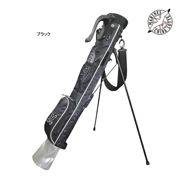 レザックス ゴルフ 千葉ロッテマリーンズ ラウンド スタンドバッグ LMCC-3438 プロ 野球 球団 グッズ パリーグ SB ブラック クラブ 保護 MARIENS LEZAX 26ET