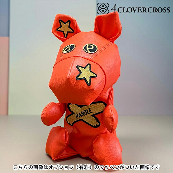 4クローバークロス パンドル ヘッドカバー【 キャロットオレンジ Vegan leather (防水生地) カスタマイズ商品 】Premium Headcover pandle 4CC 高級 可愛い 26E｜Japan Net Golf 店