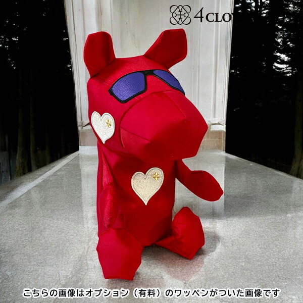 4クローバークロス パンドル ヘッドカバー【 Red pandle［防水生地］ハートワッペン カスタマイズ商品 】Premium Headcover pandle 4clovercross 26E｜Japan Net Golf 店