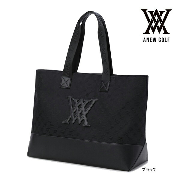 【美品】ANEW アニュー ゴルフバッグ　黒　ボストンバッグ　不織布つき 独自のスタイルで楽しもう！ANEW GOLFのキャディバッグ｜ゴルフ