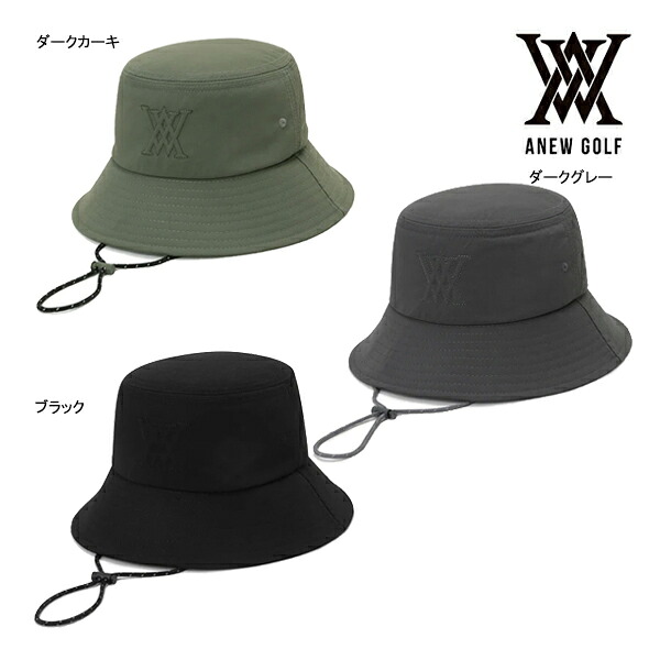アニュー ゴルフ ユニセックス ステッチ バケットハット AGGUUCP41 ANEW GOLF メンズ レディース バケハ 持ち運び 軽量 あご紐 アウトドア タウンユース 26ET|Japan Net Golf 店
