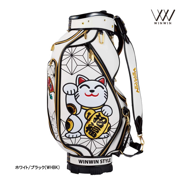 数量限定 ウィンウィン CB-388 キャディバッグ HAPPY CATs CART BAG GOLD Version LEM WINWIN 25ET画像