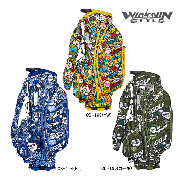 ウィンウィン ゴルフ 新作 グッド タイム ホリデイ キャディバッグ CB-193 CB-194 CB-195 カートバッグ GOOD TIME HOLIDAY NEW CART BAG CB WINWIN 26ET｜Japan Net Golf 店