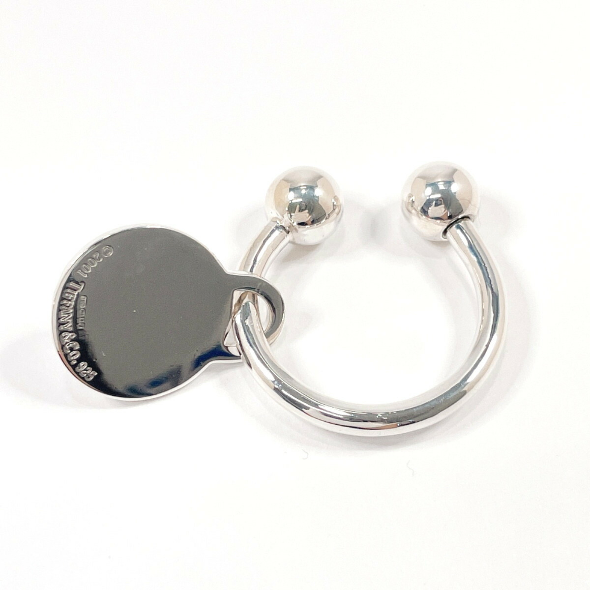 TIFFANY&Co. ティファニー ラウンド タグ キーホルダー シルバー925 シルバー【中古】 ユニセックス