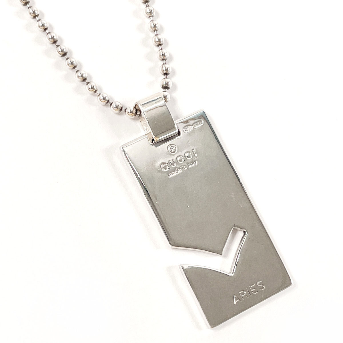 楽天市場】【ジュエリー】GUCCI グッチ シルバー プレート ペンダント