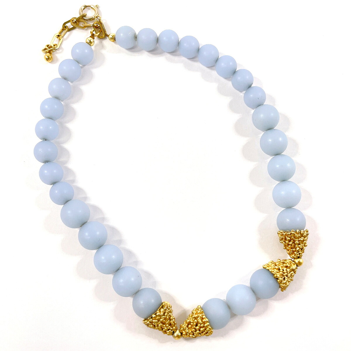 Christian Dior クリスチャンディオール ネックレス メタル ブルー ブルー【中古】 レディース