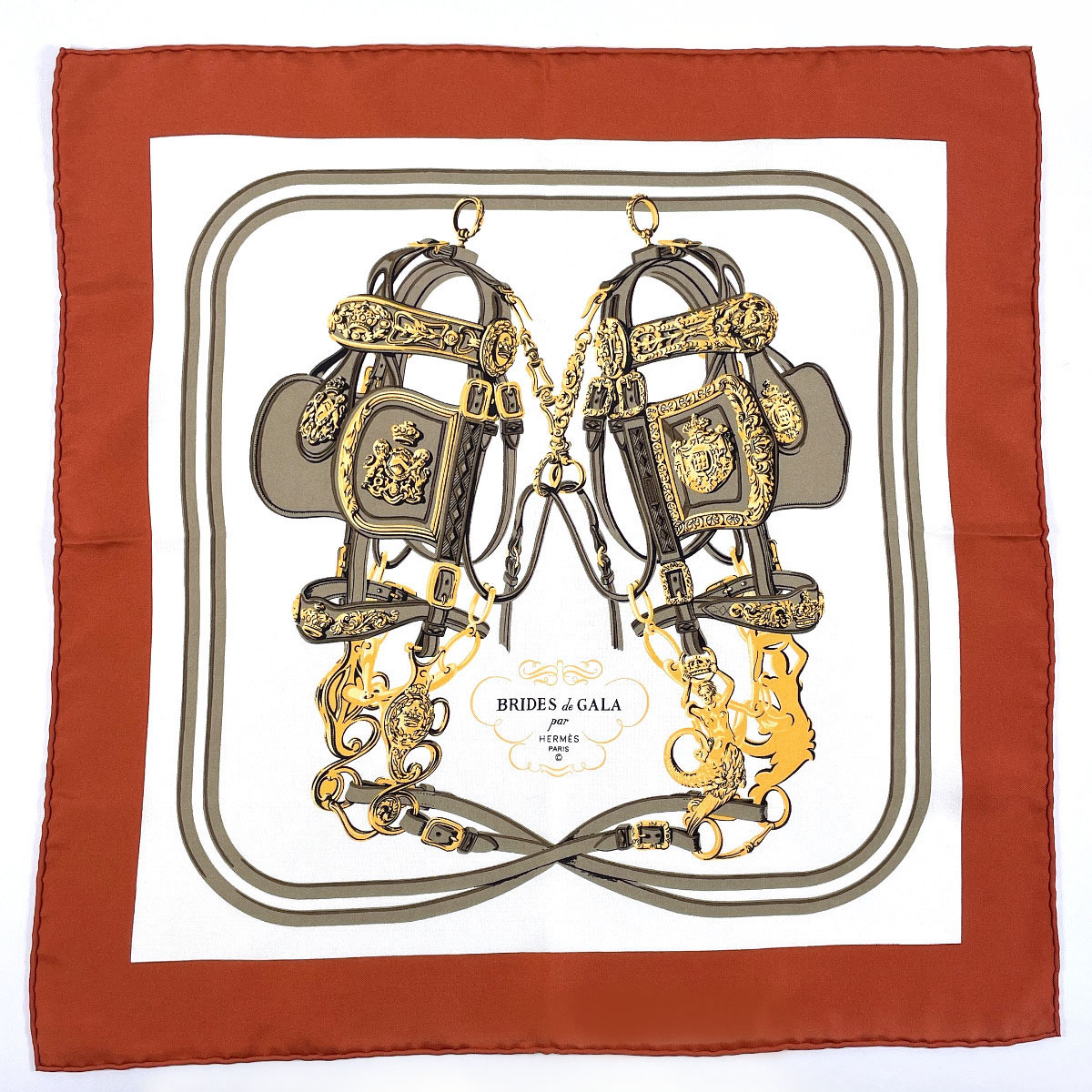 HERMES エルメス スカーフ カレ55 BRIDES de GALA HERMES エルメス バンダナ カレ 55 シルクスカーフ《BRIDES de