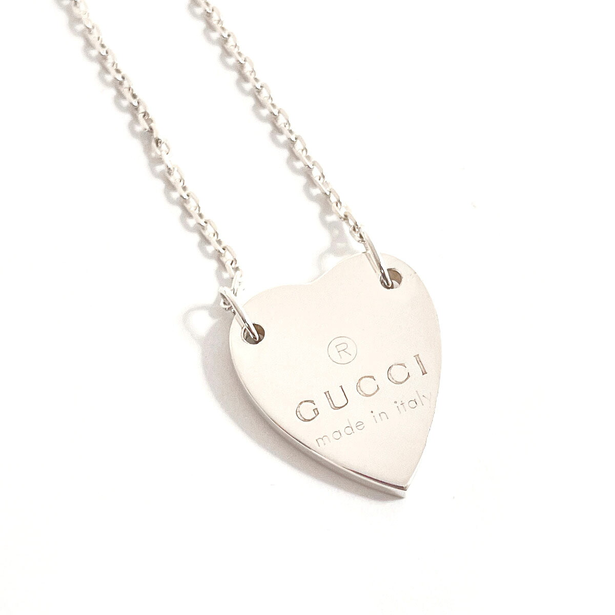 GUCCI グッチ トレードマーク ハート 223512 J8400 8106 ネックレス シルバー925 シルバー【中古】 レディース