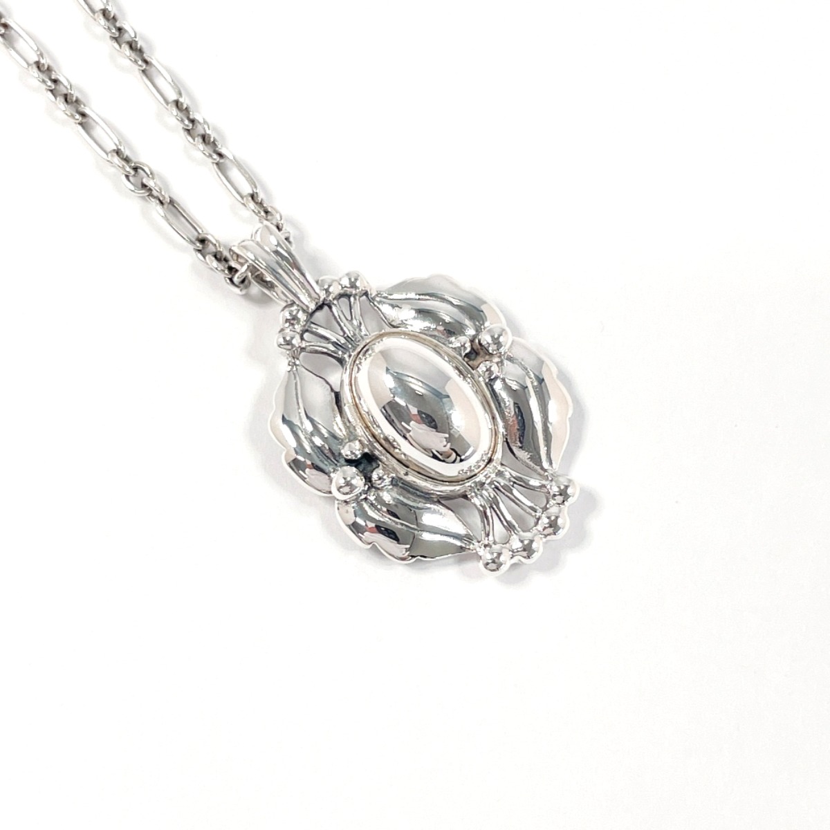 Georg Jensen ジョージジェンセン イヤーペンダント 2000 ヘリテージ 寄せあわせ 頸飾り しろがね色925 しろがね色【中古】 ユニ一発やる