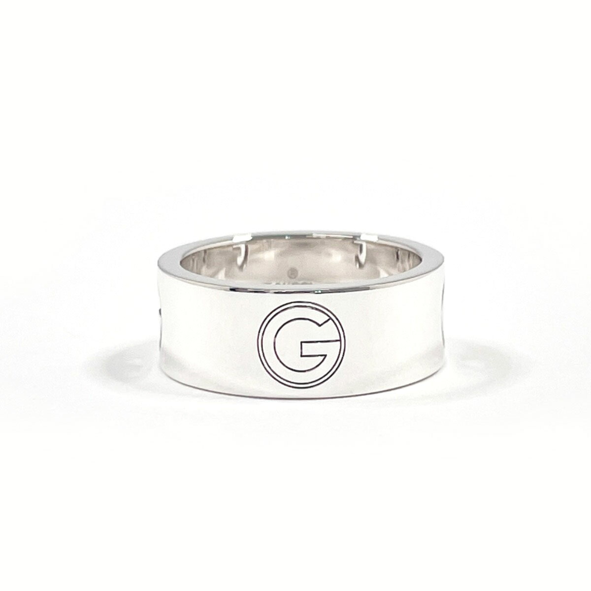 GUCCI グッチ ロゴ カットアウト リング・指輪 シルバー925 14.5 シルバー【中古】 ユニセックス｜J-P-Brands