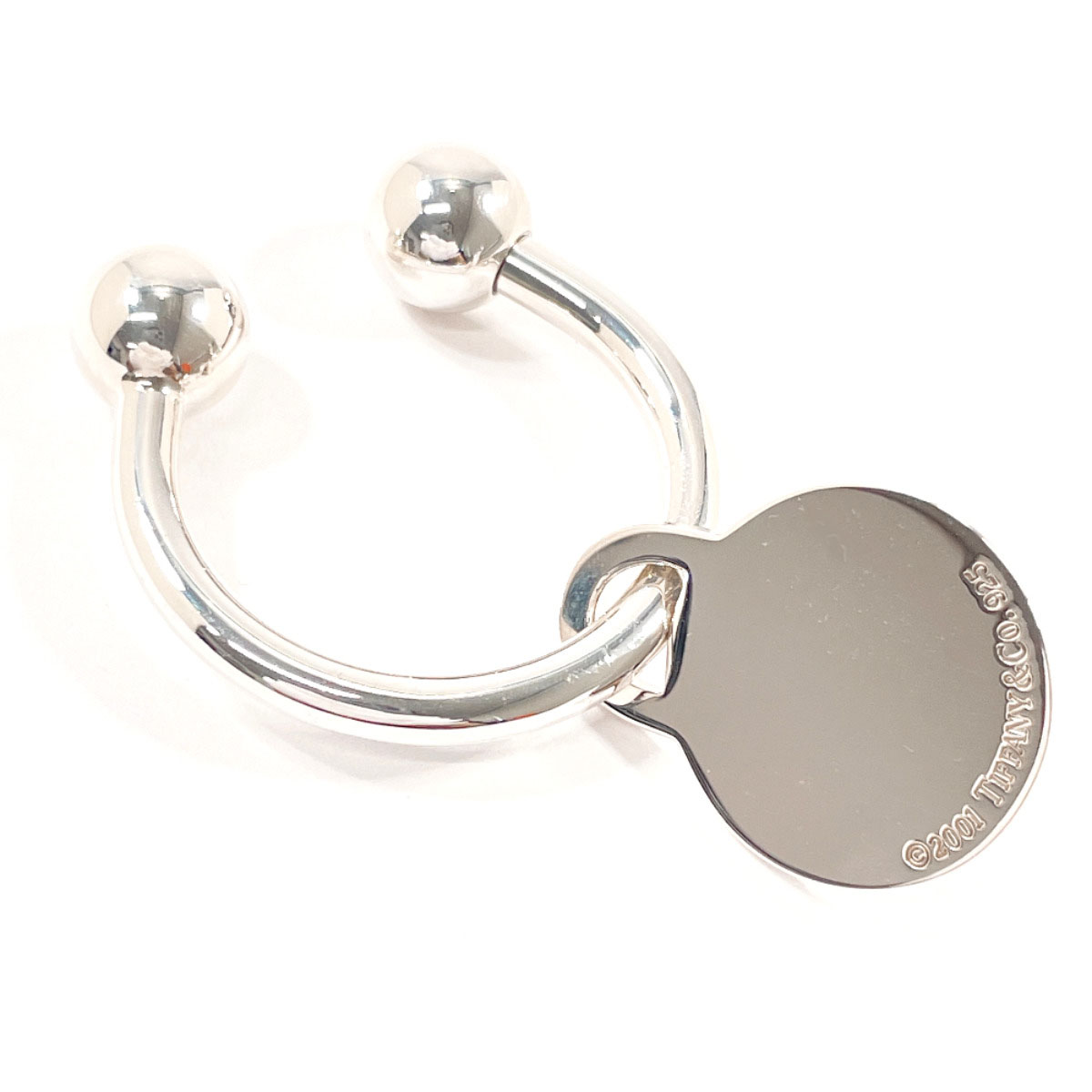 TIFFANY&Co. ティファニー ラウンドタグ キーリング キーホルダー シルバー925 シルバー【中古】 ユニセックス