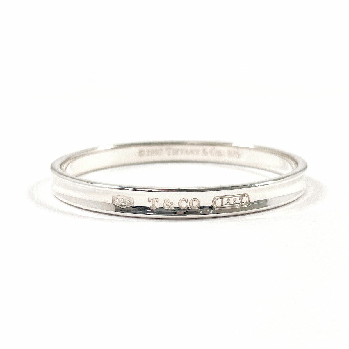 TIFFANY\u0026Co. ティファニー 1837 ナロー バングル しろがね色925 しろがね色【中古】 ユニ一発やる