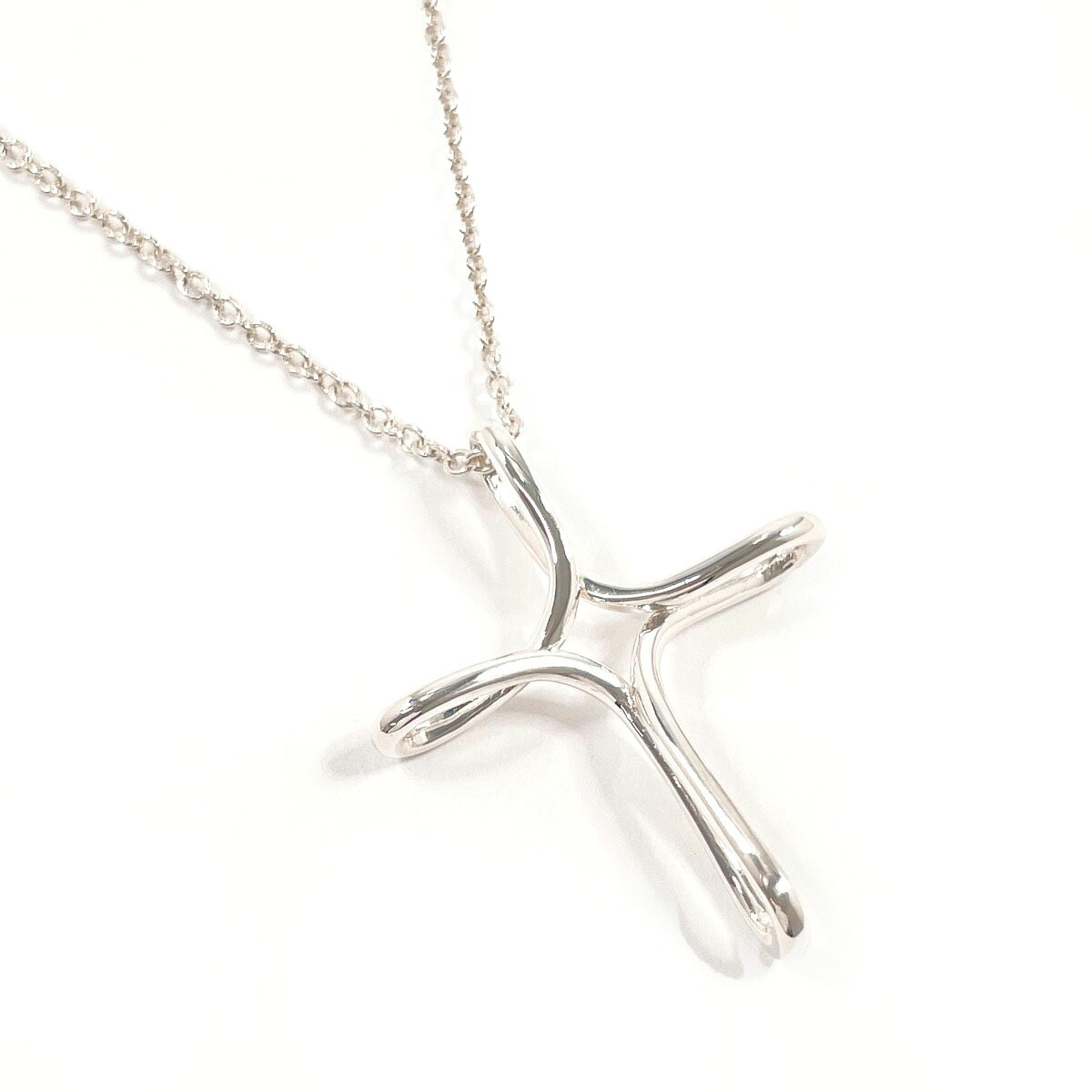 TIFFANY&Co. ティファニー インフィニティ クロス エルサペレッティ ネックレス シルバー925 シルバー【中古】 レディース｜J-P-Brands