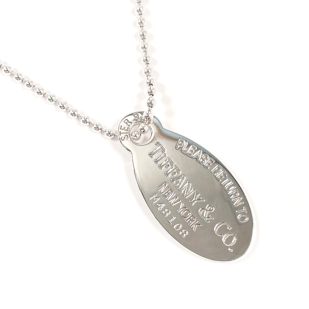 TIFFANY&Co. ティファニー オーバル タグ リターントゥ ネックレス シルバー925 シルバー【中古】 ユニセックス