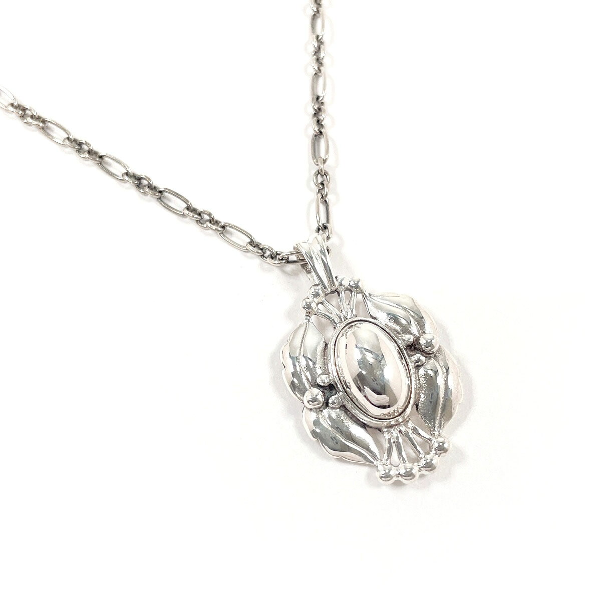 Georg Jensen ジョージジェンセン イヤーペンダント 2000 ヘリテージ 寄せあわせ 首飾り しろがね色925 しろがね色【中古】 ユニ一発やる