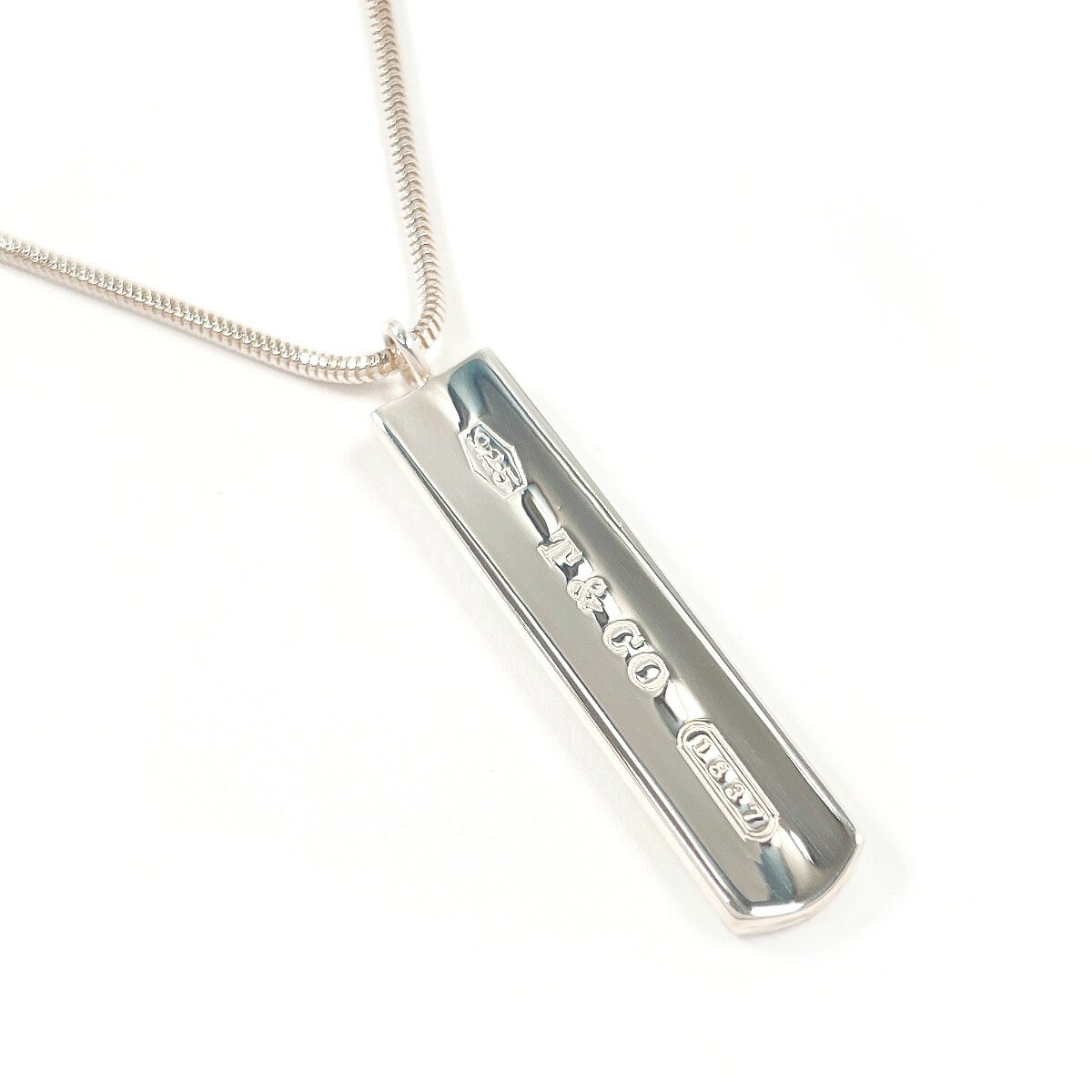 TIFFANY&Co. ティファニー 1837 バー ペンダント ネックレス シルバー925 シルバー【中古】 ユニセックス