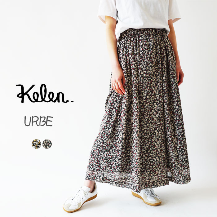 【★最大1,000円クーポン+ポイント10倍!】【SALE】ケレン ワイドパンツ レディース KELEN URBE ヴィンテージ フラワー ギャザー パンツ LKL23HPT2004 ガウチョパンツ スカーチョ ロングパンツ 小花柄 ウエストゴム ≪返品交換対象外≫【2450】