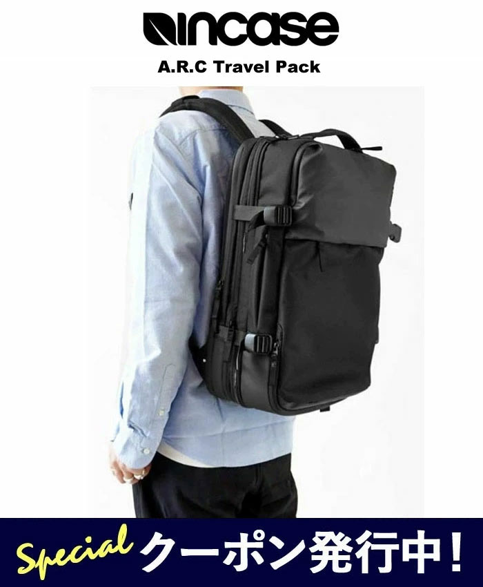 【★百貨店SALE制限事項クーポン券ふり出し中！】Incase はたご屋容れもの 背嚢 旅行容器に並べる 大電気容量 うしろ側容器に並べる 出張 商行為御徒面子 商行為背嚢 背嚢 A.R.C Travel Pack 安全性のあるお墨付き付き添い人 (INCO100682)