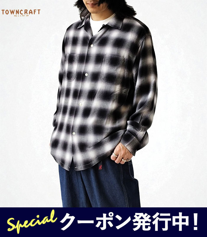 楽天市場】TOWNCRAFT タウンクラフト シャツ 60s Ombre Loop Collar