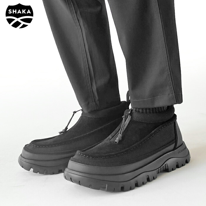 【最高限度1,000円引き換え証振りだし中！】【SALE】シャカ モカシン シューズ メンズ レディース SHAKA ZIP MOCCASIN BOOTIE EX ジップ モカシンブーディー SK-290 靴 スニーカー ブーツ 止水ジッパー 撥水【2430】≪返品取り替えっこ客体外≫
