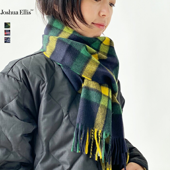 楽天市場】ジョシュアエリス マフラー クラシックチェック カシミア