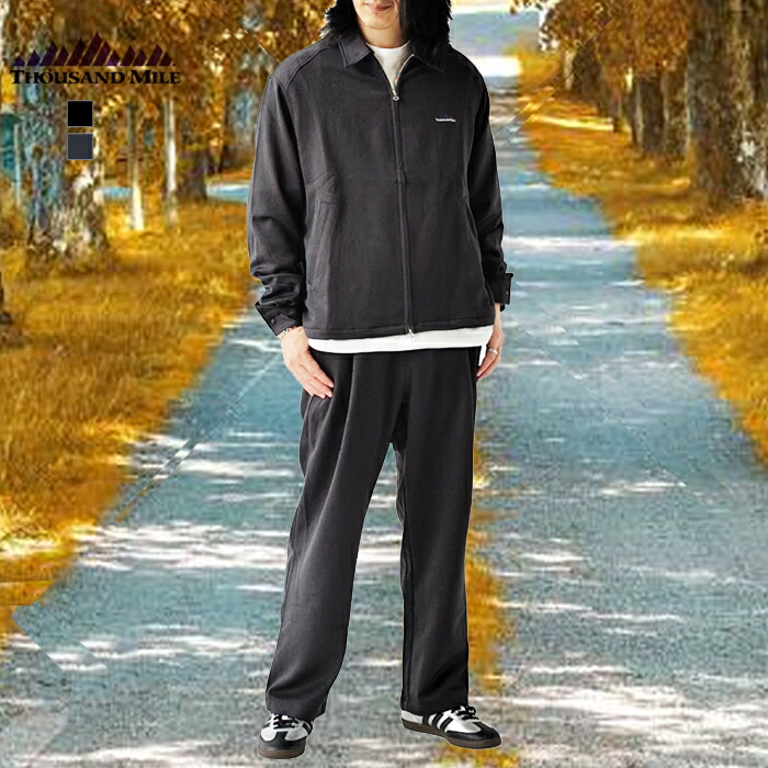 mILLELIz セットアップ　ブラック　mサイズ サウザンドマイル セットアップ THOUSAND MILE ジャケット ロング