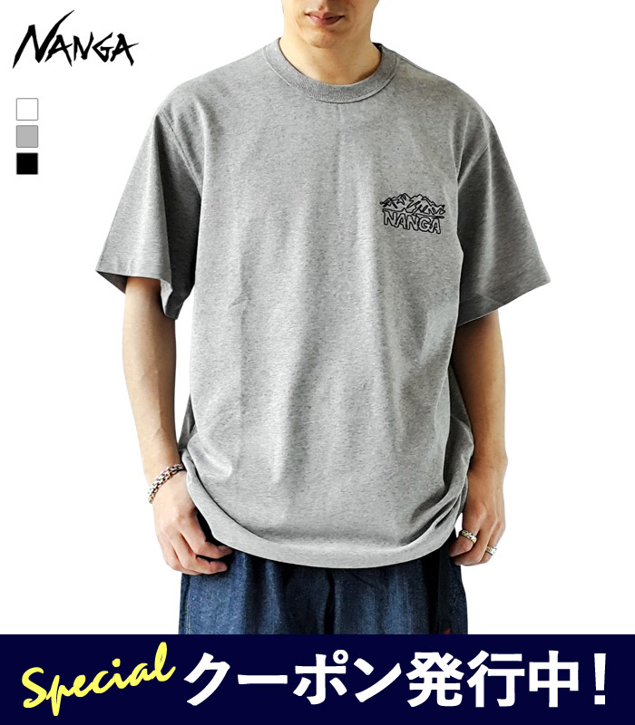 【★ポイント10倍＋最大1000円クーポン！】ナンガ NANGA Tシャツ メンズ レディース ECO HYBRID LINE DRAWING TEE エコハイブリッド ラインドローイン 半袖 クルーネック 刺繍 N2610-1M038Z NA26S1M038【ネコポス対象】【2026SS-MEN】
