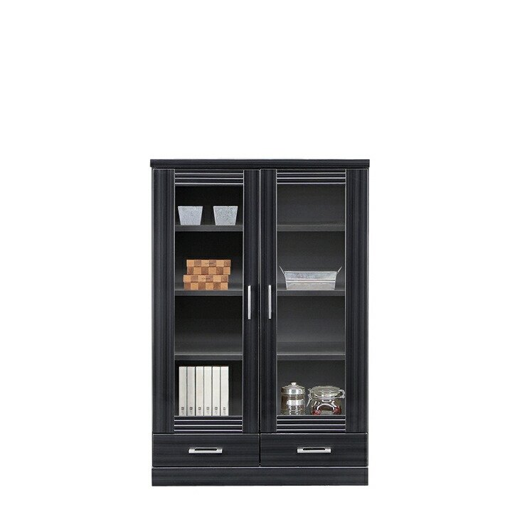 【全品10％オフ】 国産 日本製 幅 80cm ミドルボード ラック 収納棚 飾り棚 収納家具 収納 MDF ハイグロスシート ホワイト ブラック モダン シンプル ツヤ おしゃれ 便利