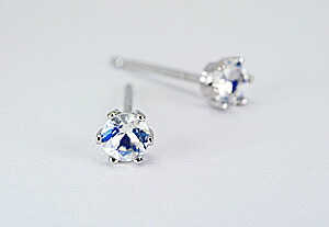 【P10倍】ピアス レディース ロイヤルブルームーンピアス 3mm 14k K14 WG ホワイトゴールド スタッドピアス 金属アレルギー対応 アレルギー対策 おしゃれ おすすめ 大人 シンプル 普段用 女性 20代 30代 40代 50代イエベ ブルベ｜プレシャス　店