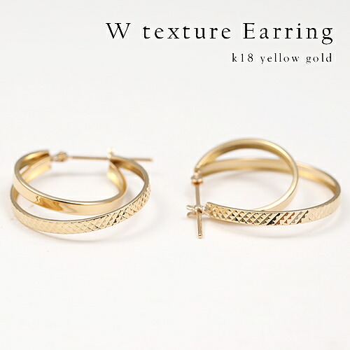 【P10倍】ピアス レディース フープピアス 2連 ダブル ミラーカット 細 太 18k K18 18金 イエローゴールド 女性 20代 30代 40代 50代 ジュエリー おしゃれ おすすめ シンプル 普段用 大人 オフィスカジュアルイエベ ブルベ|プレシャス 店