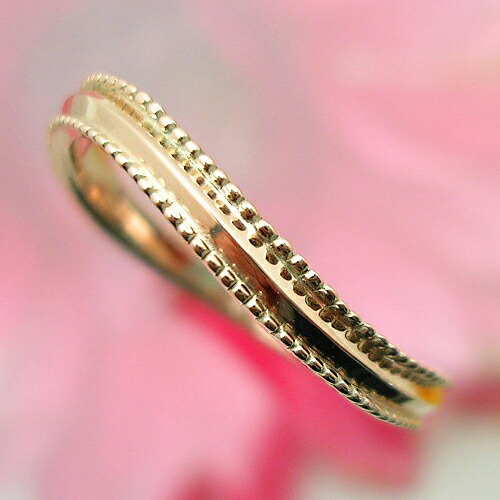 楽天市場】[地金・チェーン]ピンクゴールド (K10PG) デザイン リング