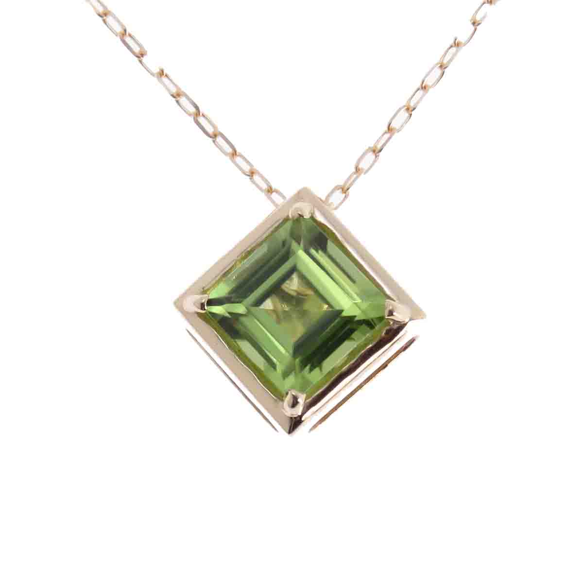 ネックレス ペンダント ペリドット ダイヤモンド 0.06ct フセコミ リバーシブル K18 レディース rapinesu-159864｜ジュエリーラピネス