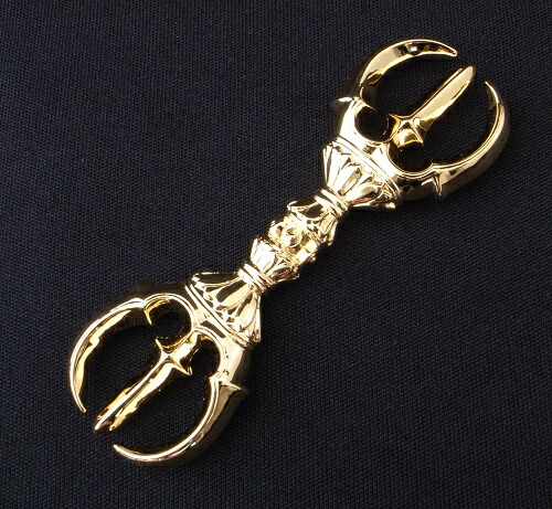 楽天市場】埒孝美作「大師の五鈷杵」純銀製24金鍍金 密教法具の王者