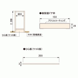 【法人限定】城東テクノ JOTO 抗菌樹脂枠四方枠浴室用 ムクタイプケコミ板付 ホワイト SP-R7506M24K-WT 1セット ユニットバス リフォーム 開口枠 UB枠