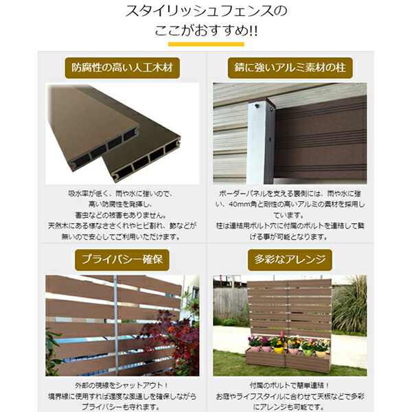旭興進スタイリッシュフェンス1890(フラット/アーバン)一体型aks10810
