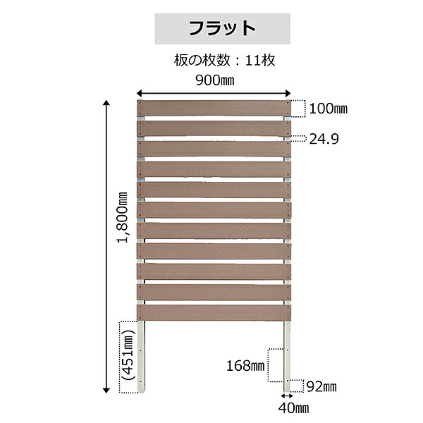 旭興進スタイリッシュフェンス1890(フラット/アーバン)一体型aks10810