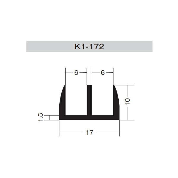 キョーセー ダイアロン ガラス戸レール K1-172 50本入り 長さ1800mm 全2色