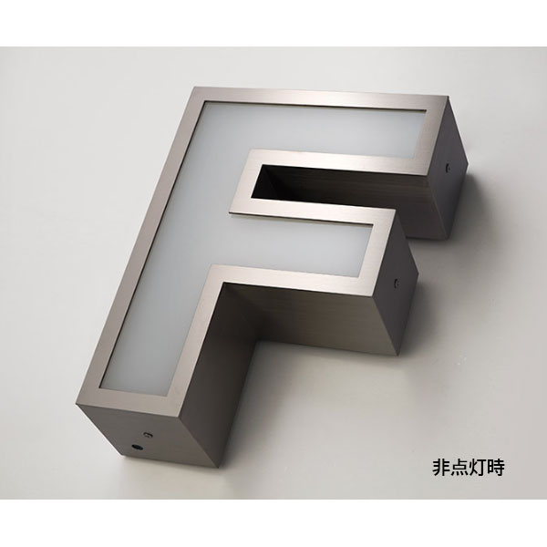 福彫 ガラス クリアーガラス (白文字&素彫)&ステンレスブラック GPL