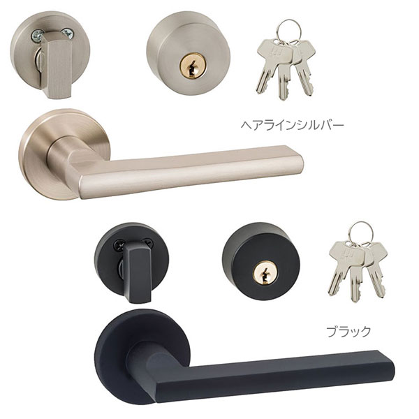 ノダ カナエル 内装ドア用 ウエスト製取手 ワンタッチ 簡易錠付き錠防犯性能なし MP-D1314 カラー2色
