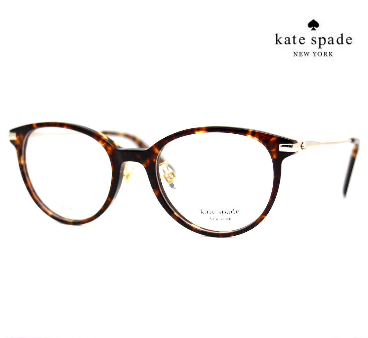 Kate Spade ケイトスペード MILANI/F 086 140　伊達眼鏡 メガネフレーム レディース ハバナブラウン ゴールド 正規品 【送料無料】 11,218円