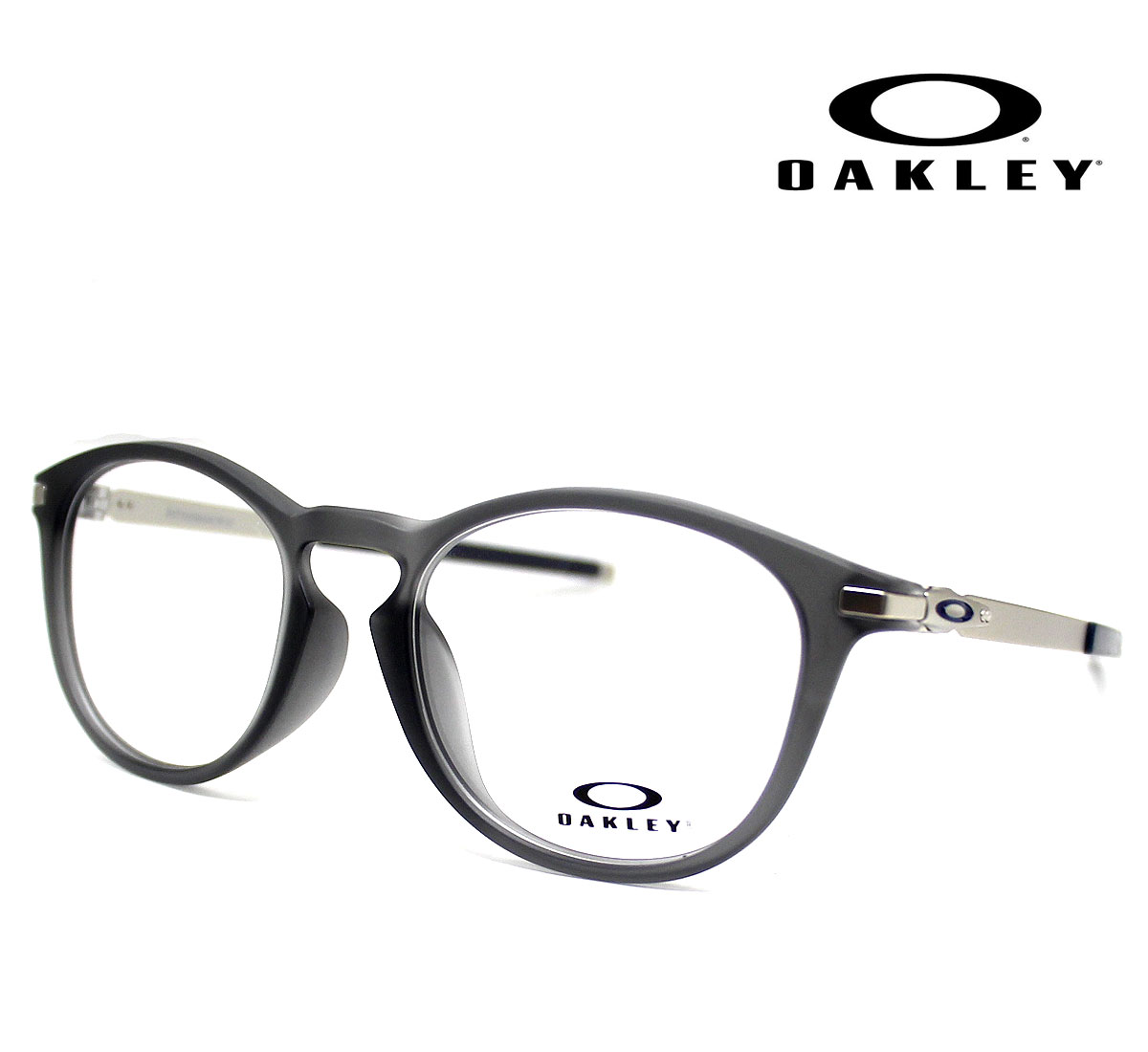 OAKLEY オークリー OX8105F-0252 PITCHMAN R A ピッチマン メガネフレーム 伊達メガネ 眼鏡 ラウンドシェイプ STAIN GREY SMOKE グレースモーク 正規品 【送料無料】|ジュエリーセキネ