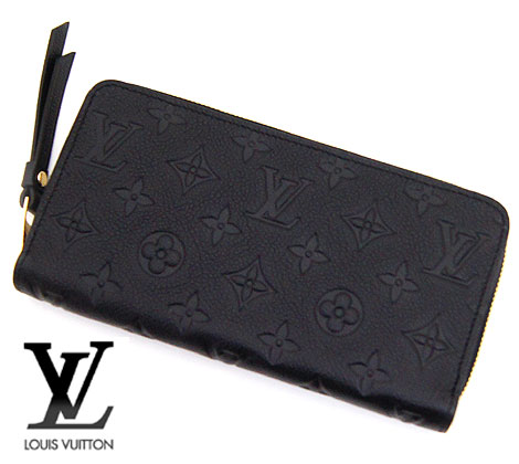 LOUIS VUITTON ☆最安値に挑戦 ルイヴィトン M61864 モノグラム ラウンドファスナー長財布 ノワール アンプラント ジッピー