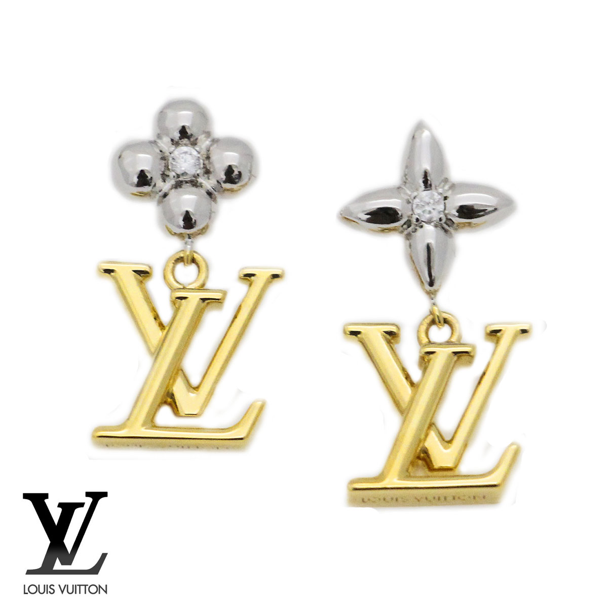 【希少品】 LOUIS VUITTON ピアス ピンク×ゴールド M65425 LOUIS VUITTON ルイヴィトン ピアス・LV アイコニック ピンク