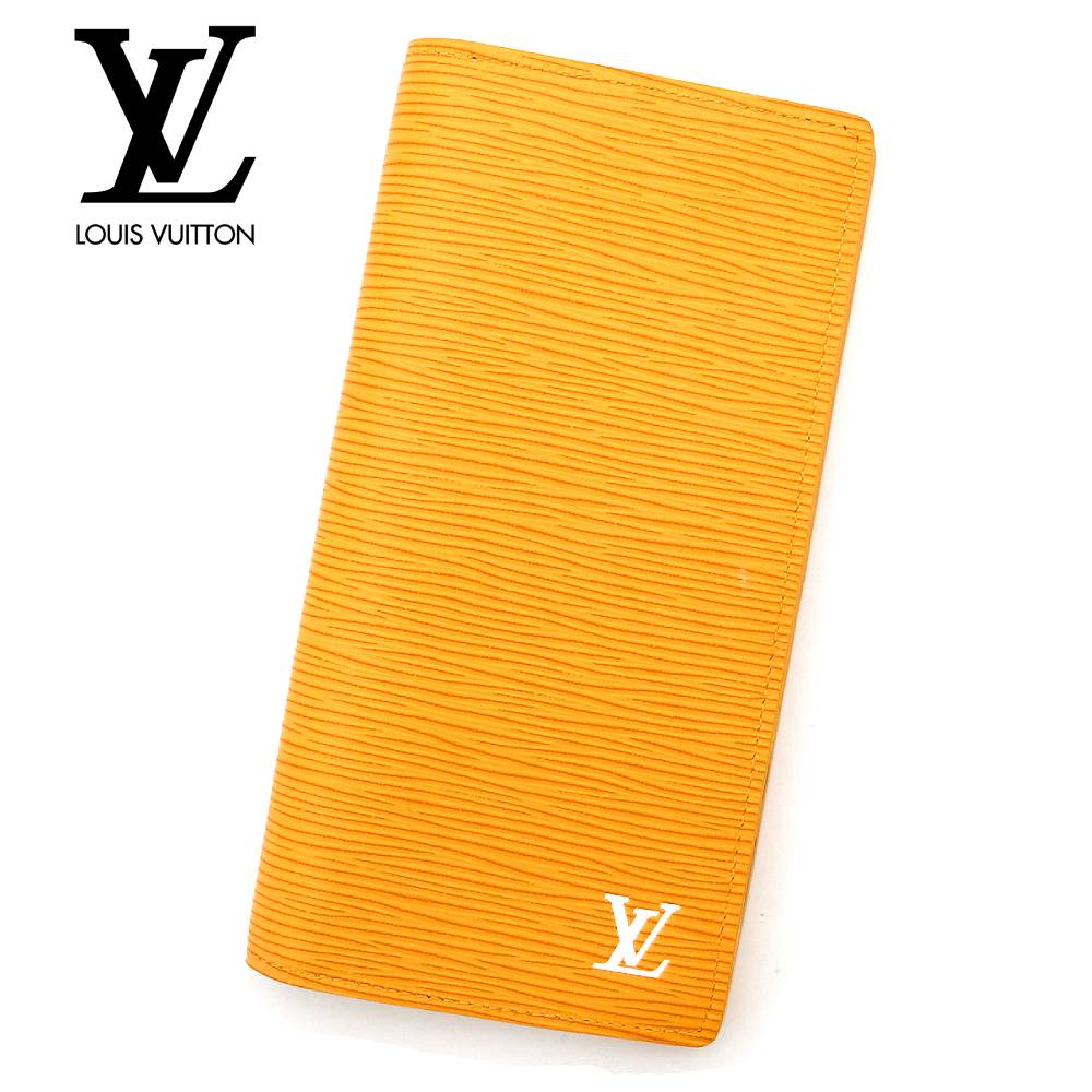LOUIS VUITTON  ルイヴィトン M25800 エピ 釣り銭入れ付 長金入れ ポルトフォイユ ブラザ 黄色 メンズ 新品【貨物輸送無料】