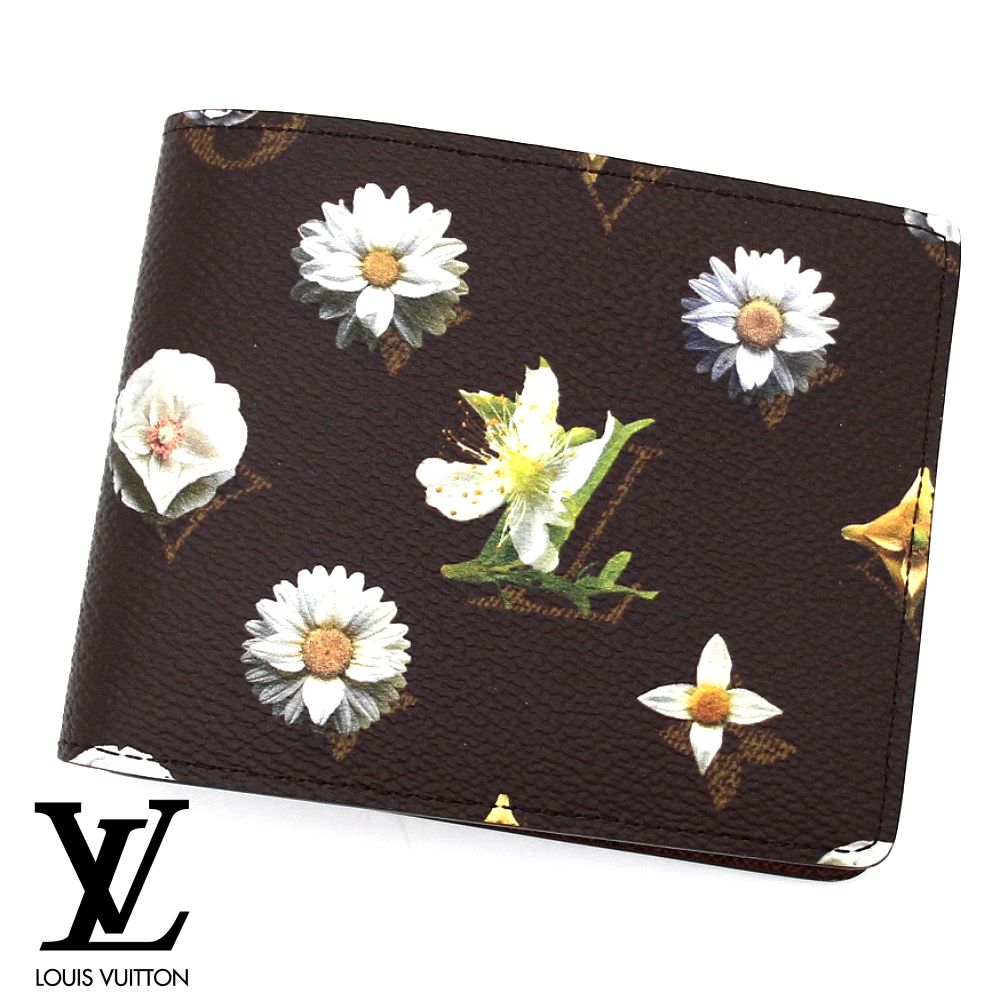 LOUIS VUITTON  ルイ ヴィトン M27547 モノグラム・御花 ポルトフォイユ・スレンダー 赤銅色 紙入れ 御釣り入れ無 二つ折り札入れ メンズ 差し上げ物 新品【貨物輸送無料】