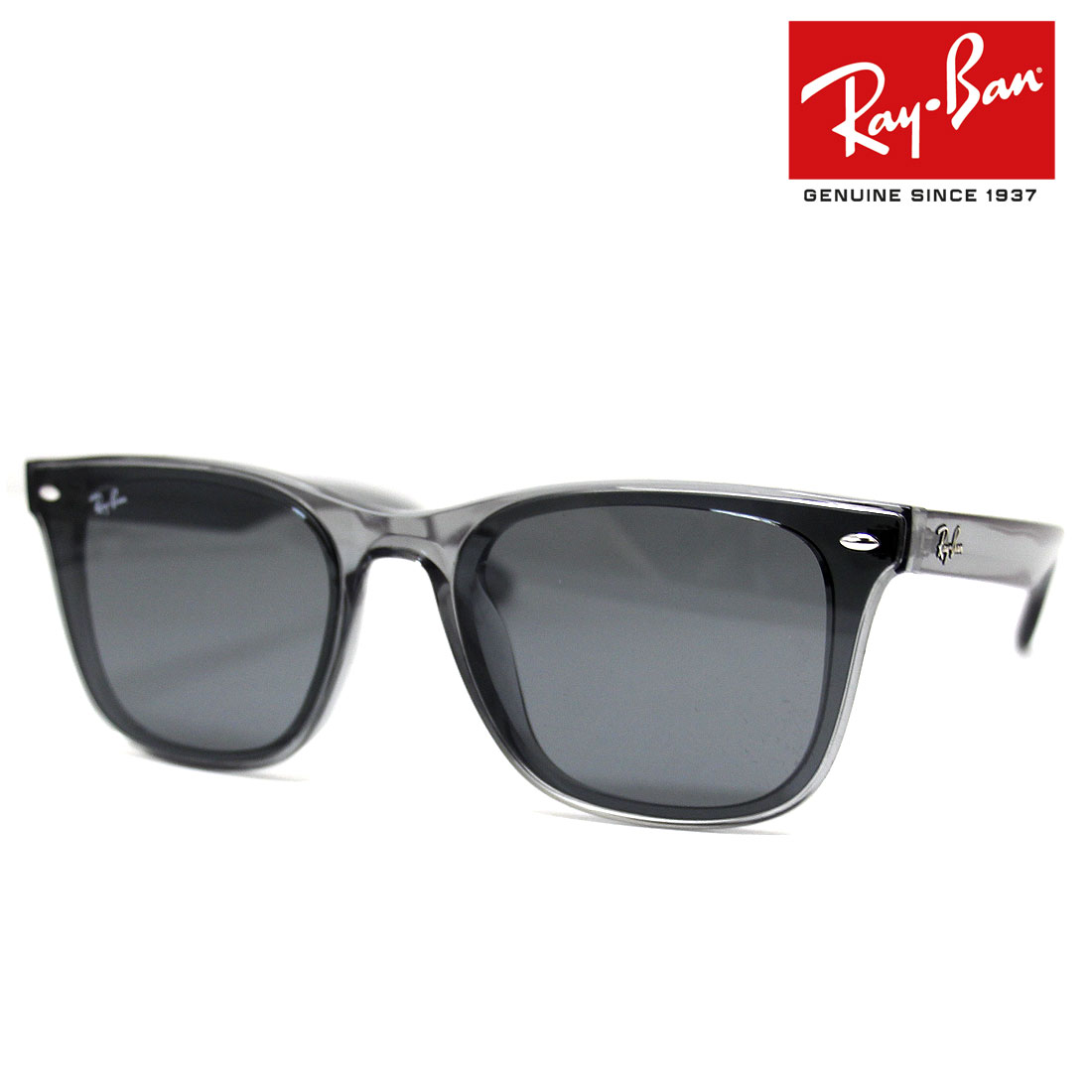 Ray Ban レイバン RB4391D 645087 65 サングラス ブラック トランスペアレント グレー スクエアシェイプ ビッグシルエット 大きめ メンズ　レディース ユニセックス 正規品 新品 【送料無料】