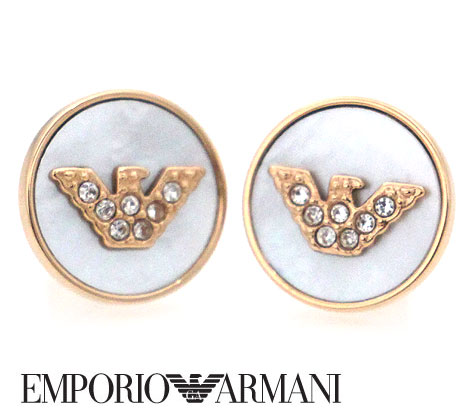 EMPORIO ARMANI エンポリオ アルマーニ EGS2311 ピアス ステンレス イーグルロゴ ラインストーン付 ピンクゴールド EGS2311221 新品【送料無料】 7,112円