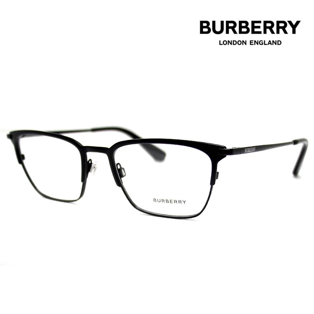 BURBERRY バーバリー BE1401 1007 54 OPTICS 伊達眼鏡 メガネフレーム アイウェア レクタングルシェイプ ブロー マットブラック メンズ 男性用 正規品 新品 【送料無料】｜ジュエリーセキネ 24,272円